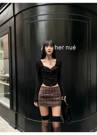 red lattice skirt