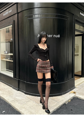 red lattice skirt