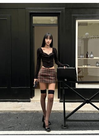 red lattice skirt