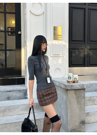 red lattice skirt