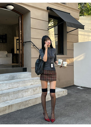 red lattice skirt