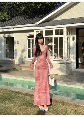 pink mesh dress