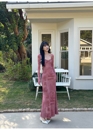 pink mesh dress