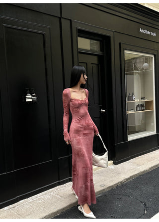pink mesh dress