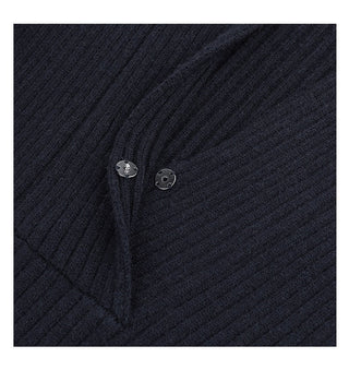 blue knit dress