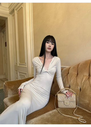 apricot twist dress
