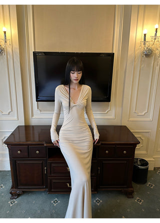 apricot twist dress