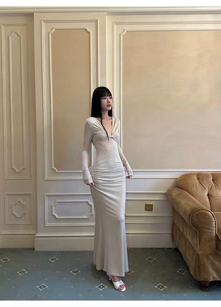 apricot twist dress