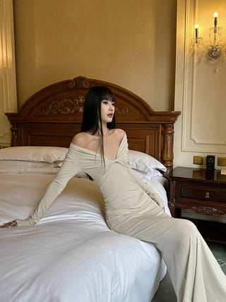 apricot twist dress