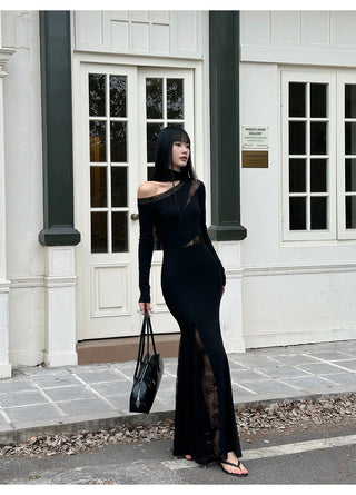 black lace skirt