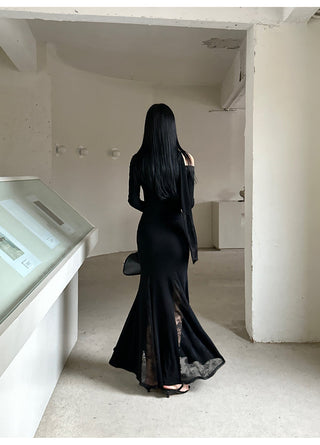 black lace skirt