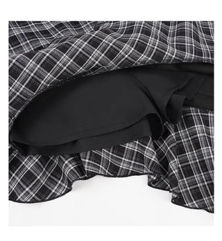 plaid ruffle skirt