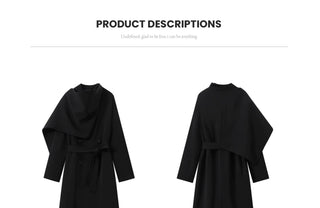 black scarf coat