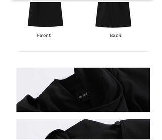 black scarf coat