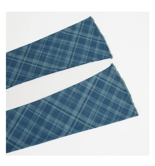 blue plaid dress