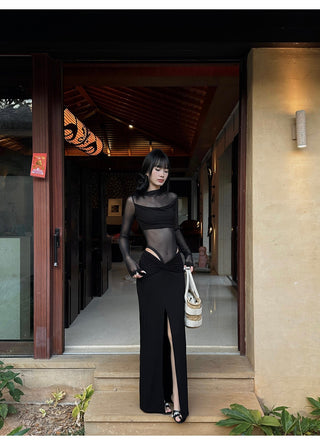 black twist skirt