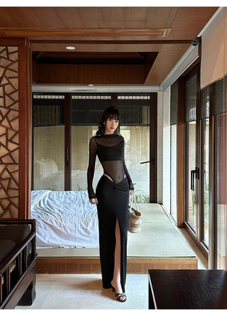 black twist skirt