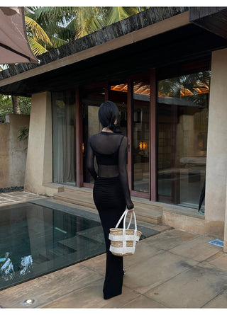 black twist skirt