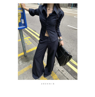 striped bell-bottom suit