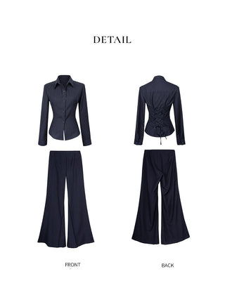striped bell-bottom suit