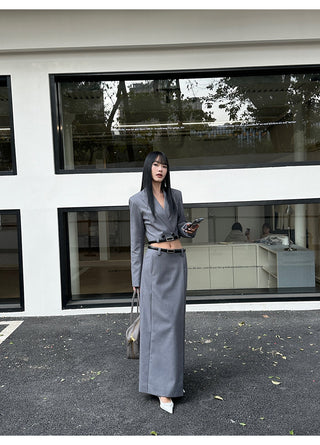 gray suit set