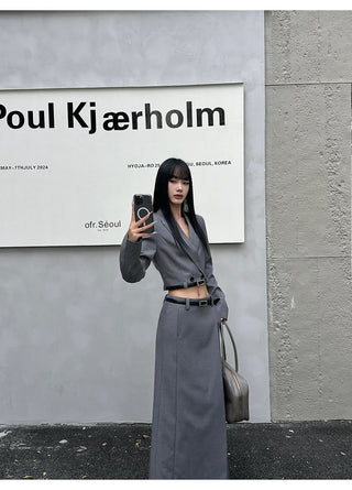 gray suit set