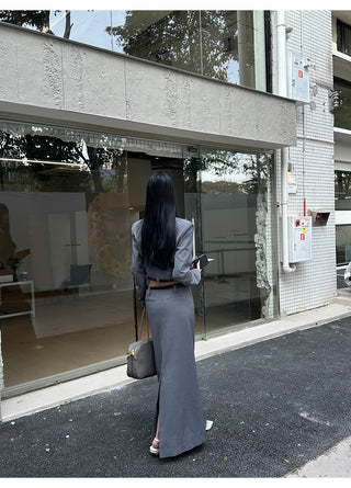 gray suit set