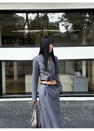 gray suit set