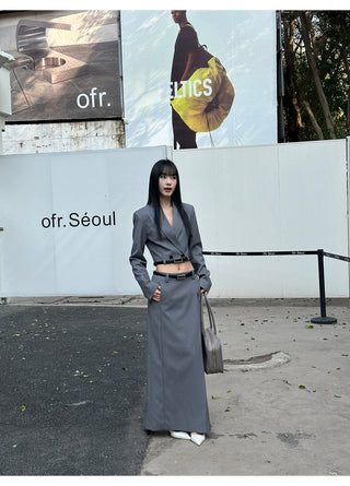 gray suit set