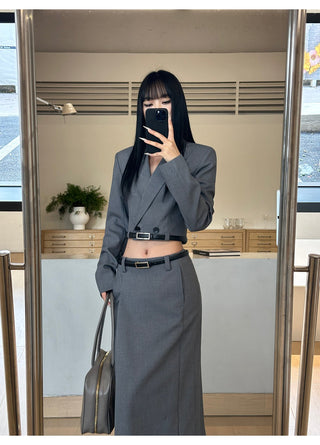 gray suit set