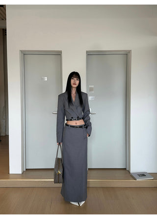 gray suit set