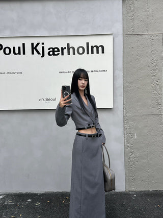 gray suit set