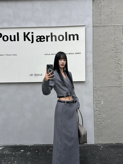 gray suit set