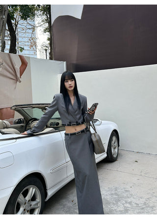 gray suit set
