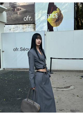 gray suit set