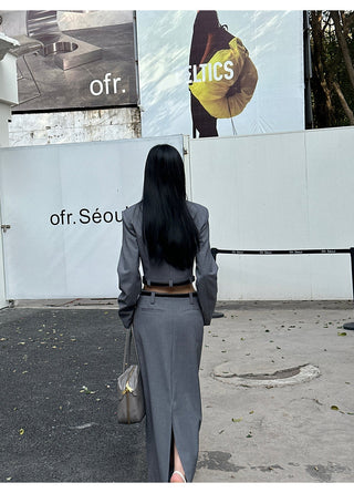 gray suit set