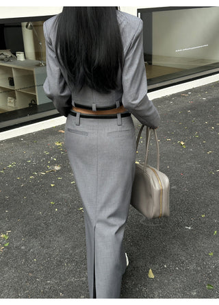 gray suit set