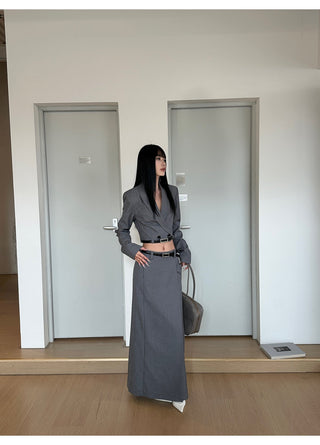 gray suit set
