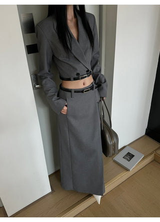 gray suit set