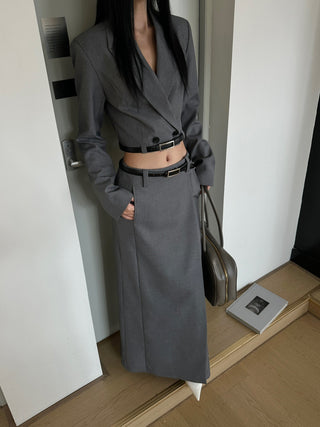gray suit set