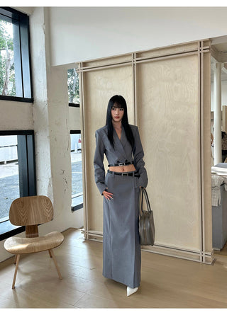 gray suit set