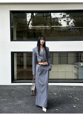 gray suit set