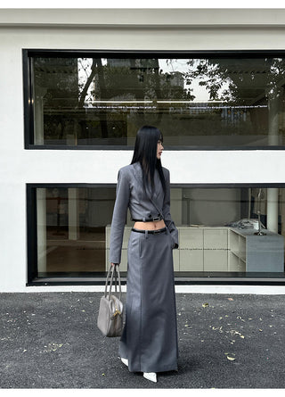 gray suit set