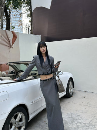 gray suit set