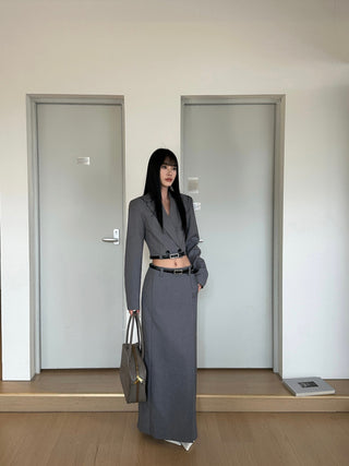 gray suit set