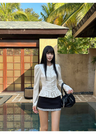 apricot puff shirt