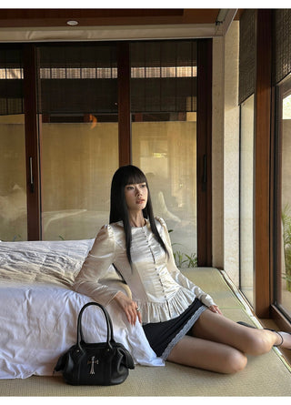 apricot puff shirt