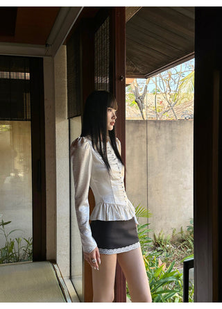 apricot puff shirt