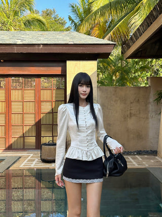 apricot puff shirt