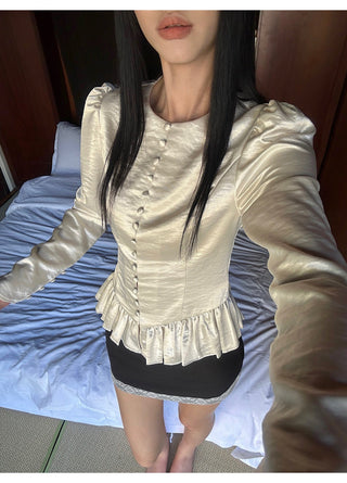 apricot puff shirt